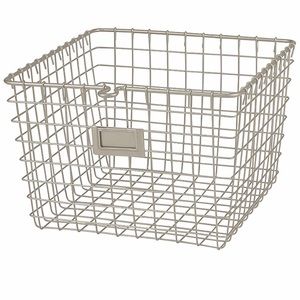 2 Wire Storage Basket,medium Nickel